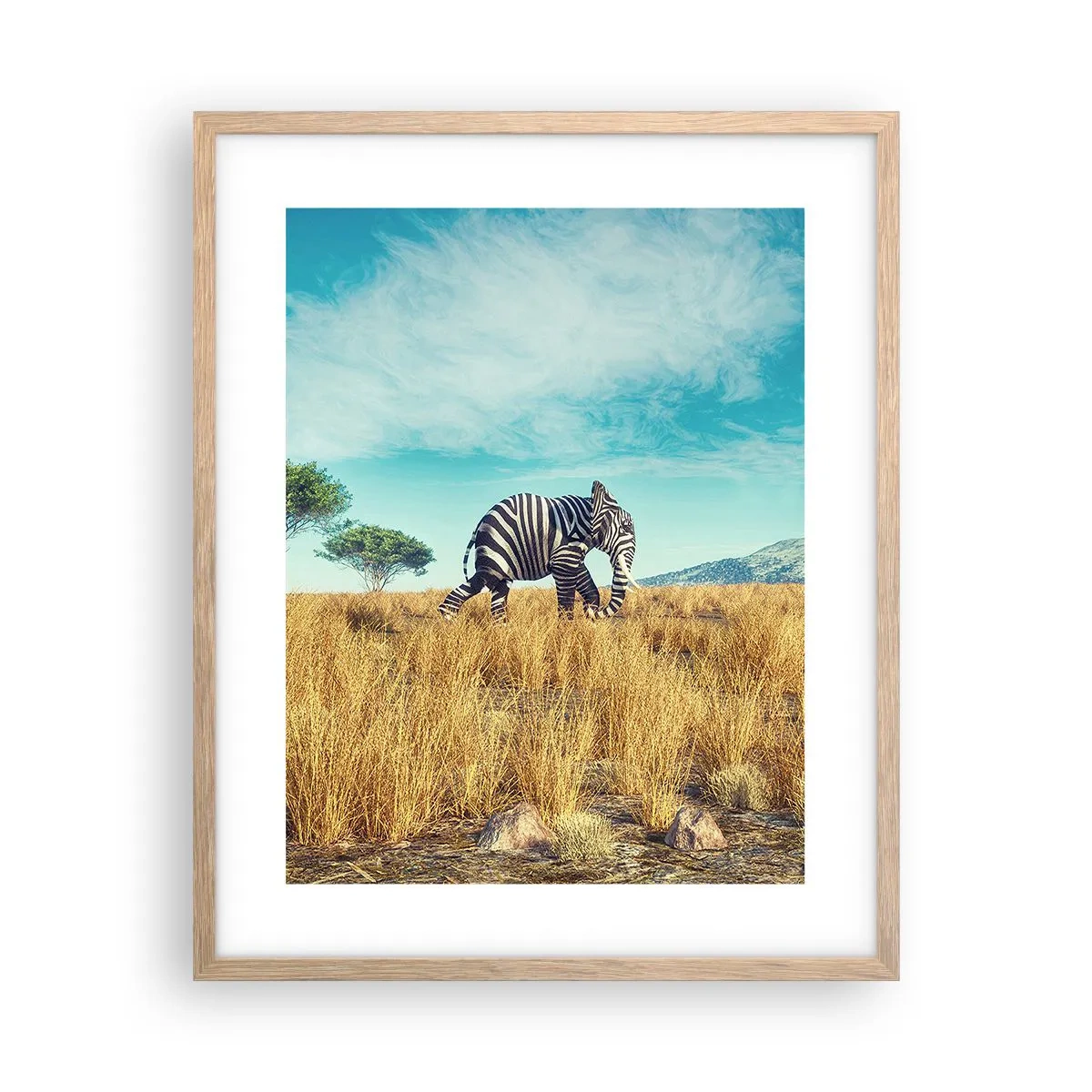 Póster en marco roble claro - El gris ya no está de moda - 40x50 cm