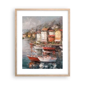 Póster en marco roble claro - Un refugio romántico - 40x50 cm