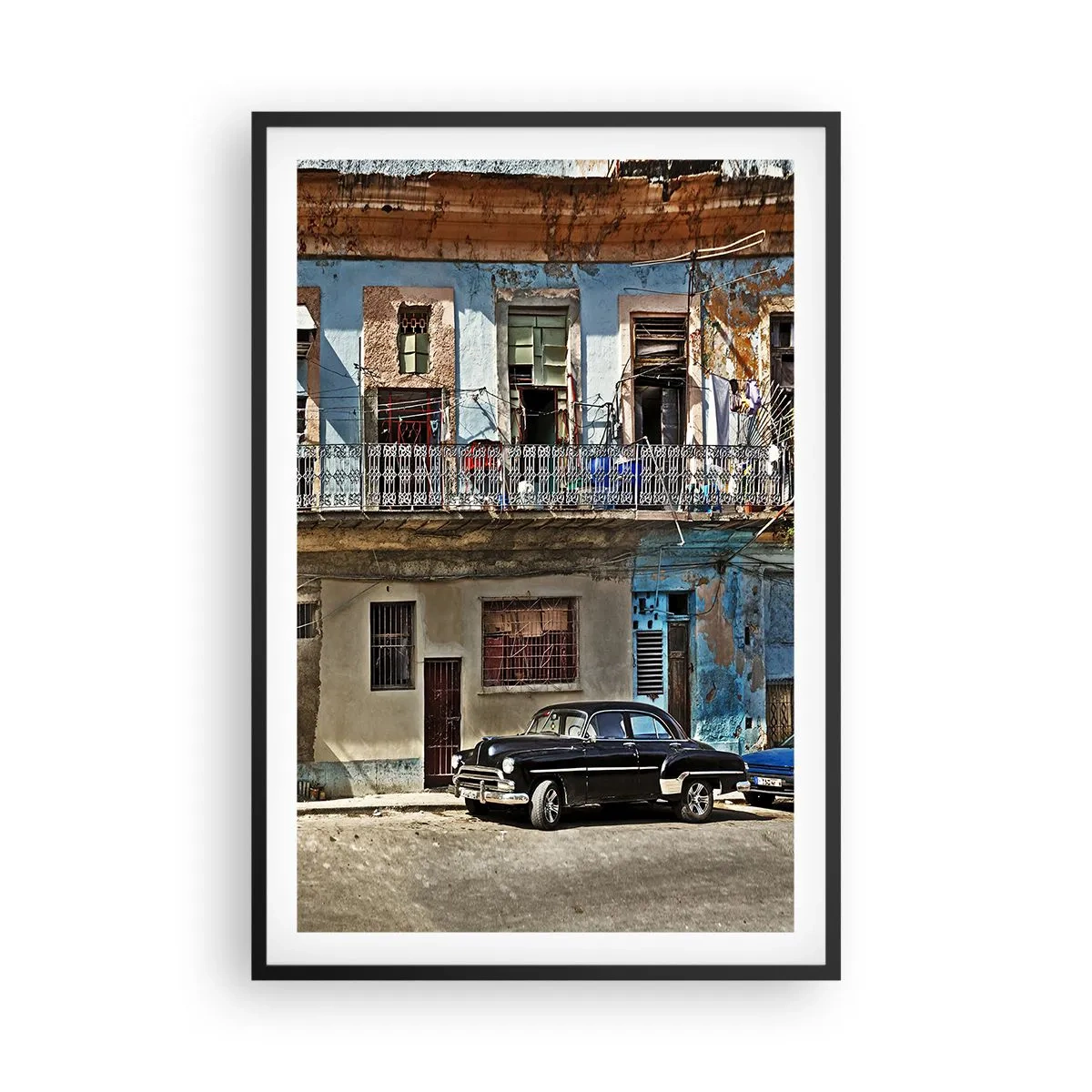 Póster en marco negro - Ambiente hawaiano - 61x91 cm