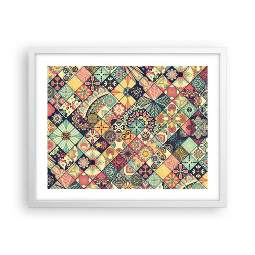 Póster en marco blanco - Clima marroquí - 50x40 cm