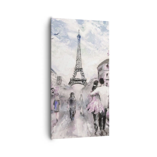 Cuadro sobre lienzo - Impresión de Imagen - La ciudad del amor - 65x120 cm
