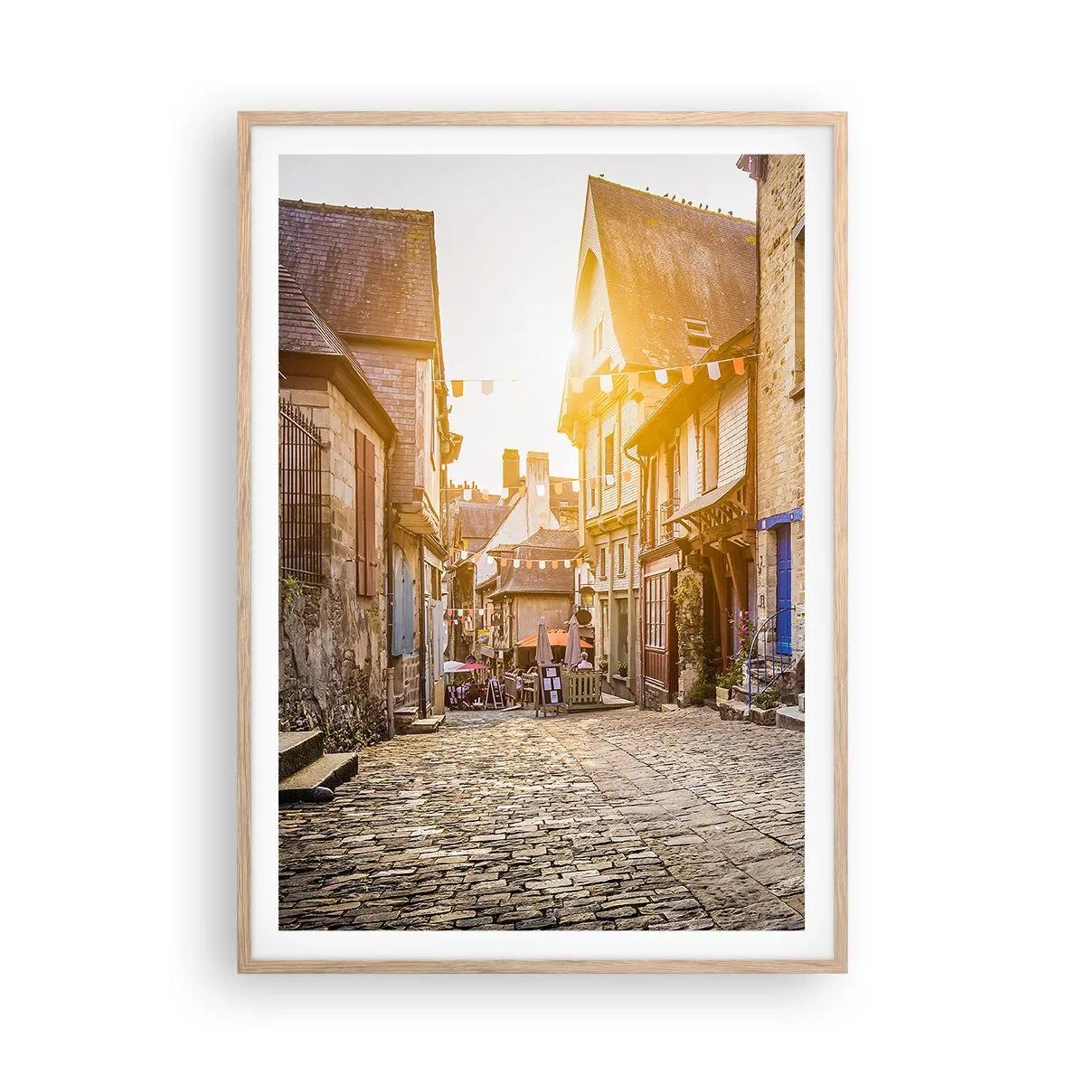 Póster en marco roble claro - El fantasma blanco de la ciudad - 70x100 cm