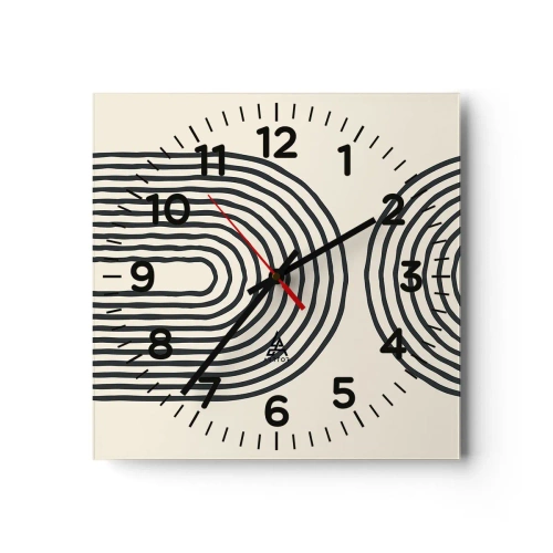Reloj de pared - Reloj de vidrio - Próximamente... - 30x30 cm