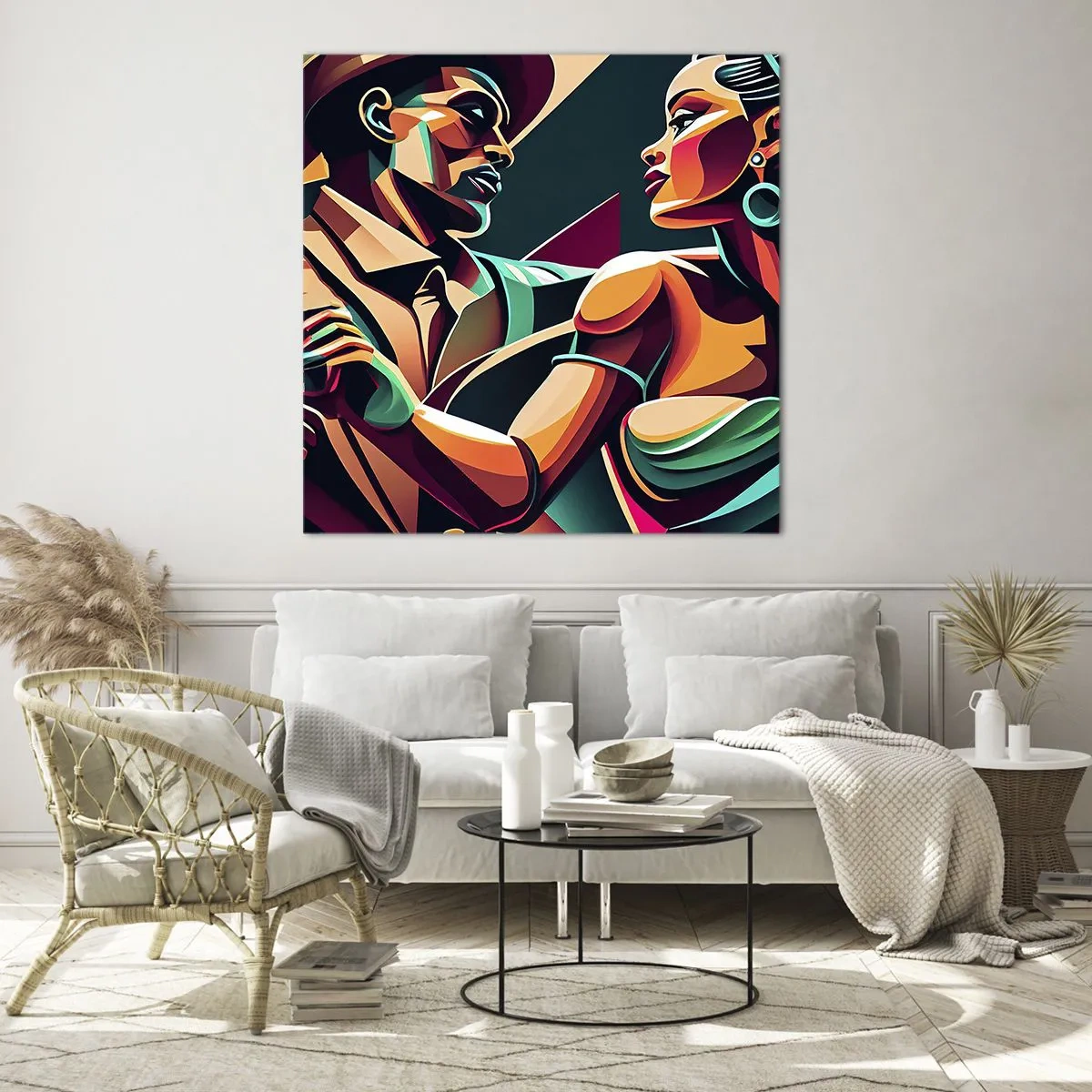 Cuadro sobre vidrio - Impresiones sobre Vidrio - Al ritmo del corazón - 70x70 cm