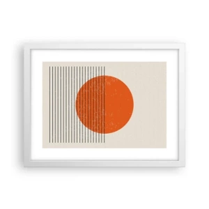 Póster en marco blanco - Siempre el sol - 40x30 cm