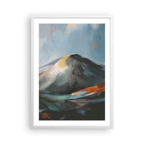 Póster en marco blanco - Crudo y bello - 50x70 cm