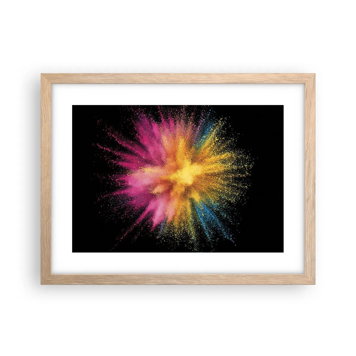 Póster en marco roble claro - El nacimiento de los colores - 40x30 cm