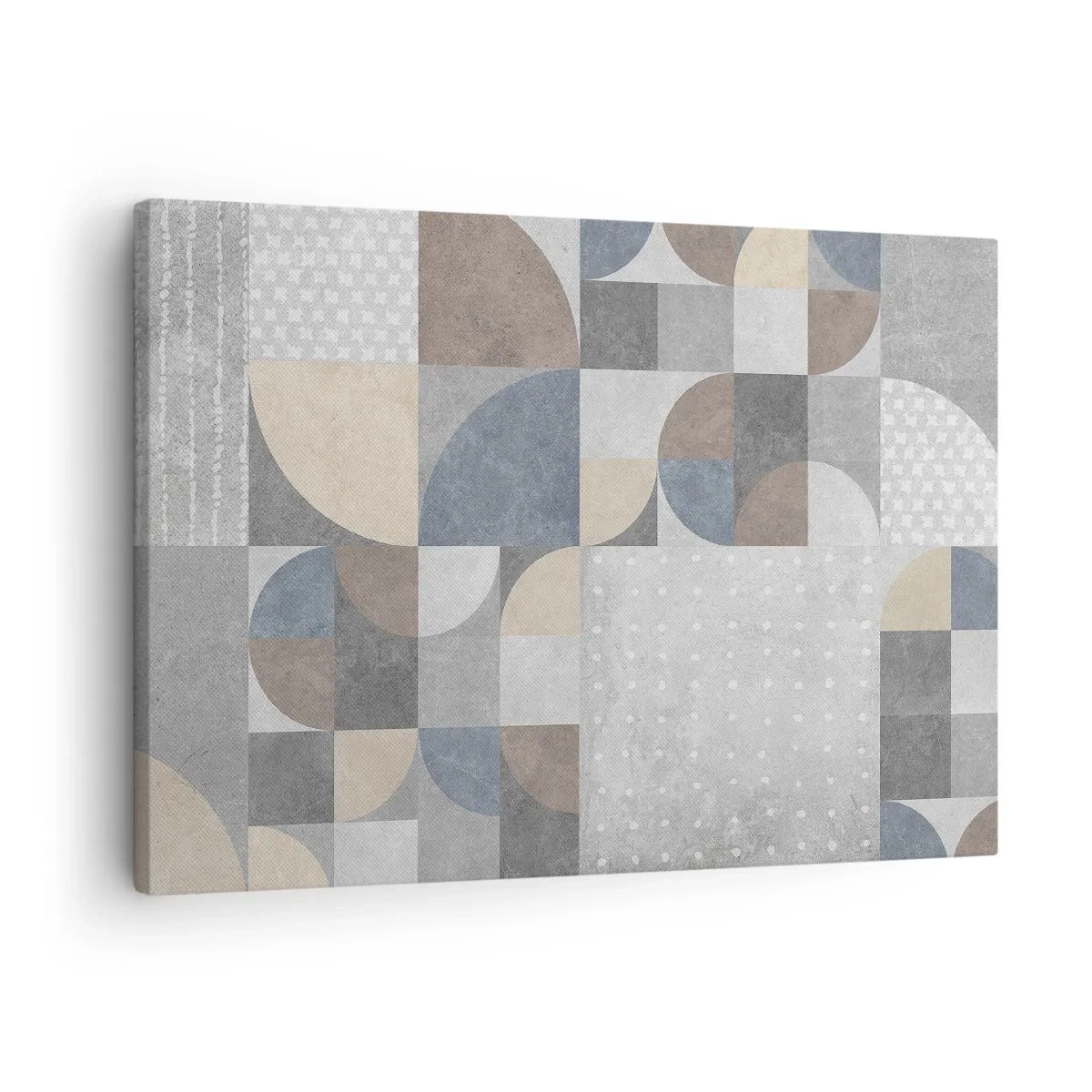 Cuadro sobre lienzo - Impresión de Imagen - Patrón geométrico en tonos pastel - 70x50cm - Fantasía cerámica - Decoración de pared moderna para salón y dormitorio ARTTOR