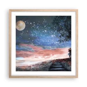 Póster en marco roble claro - Un espectáculo estelar - 50x50 cm