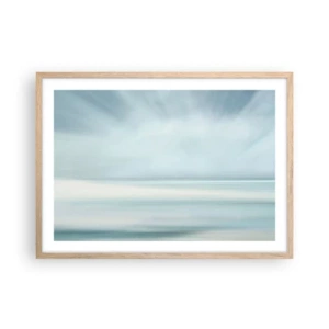 Póster en marco roble claro - Paz hasta el horizonte - 70x50 cm