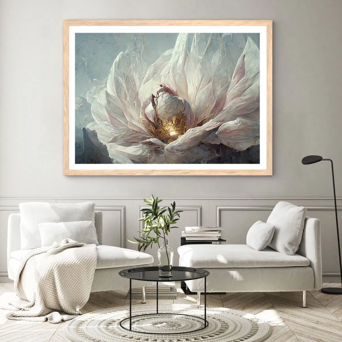 Póster en marco roble claro - Florece una vez cada cien años - 70x50 cm