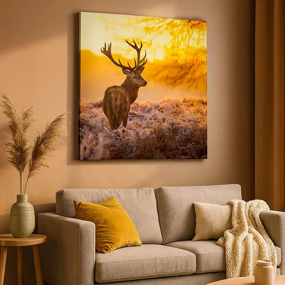 Cuadro sobre lienzo - Impresión de Imagen - Rey del bosque de otoño - 30x30 cm