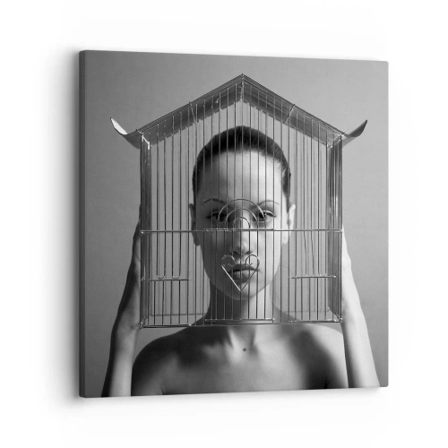 Cuadro sobre lienzo - Impresión de Imagen - Un retrato algo surrealista - 30x30 cm