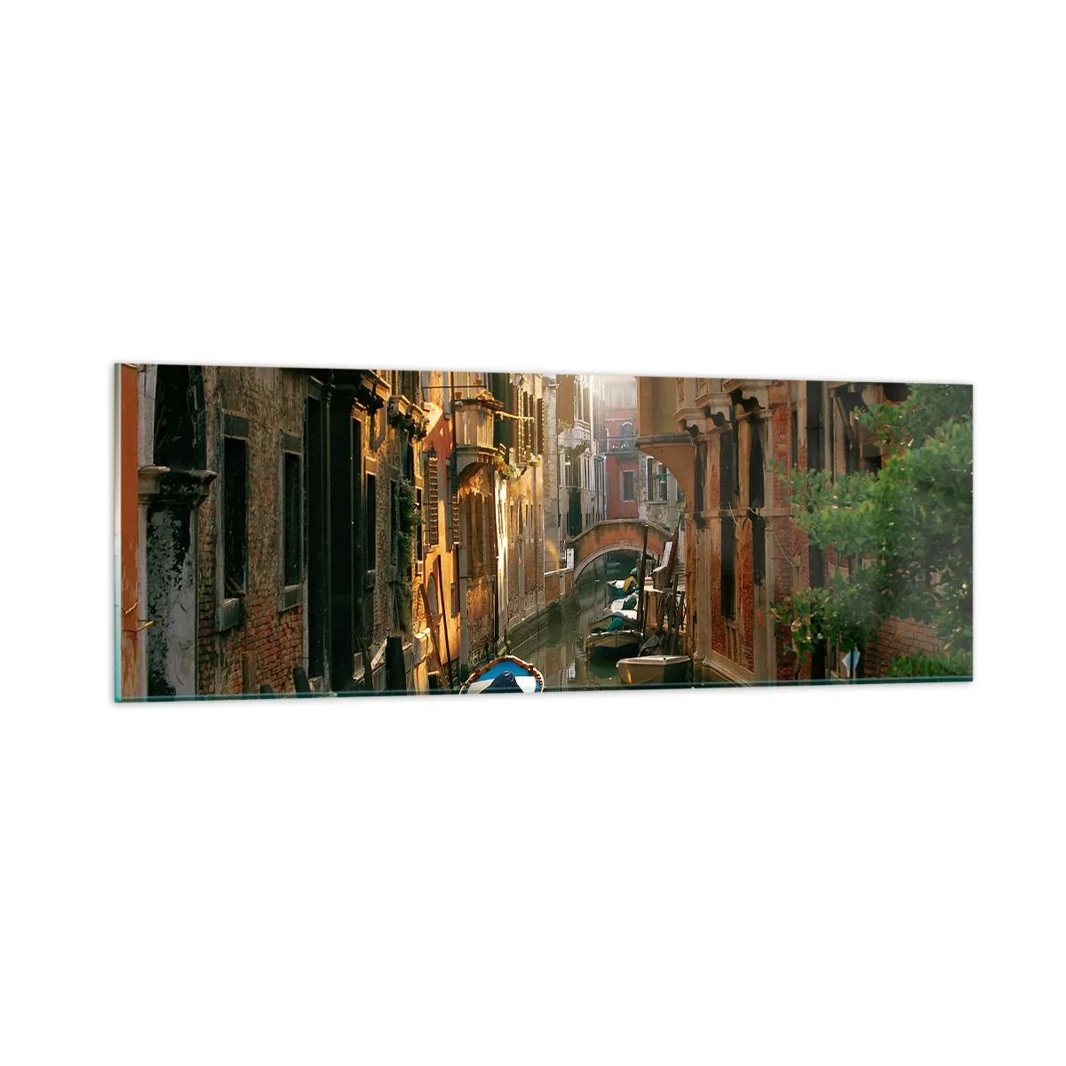 Cuadro sobre vidrio - Impresiones sobre Vidrio - En un callejón veneciano - 90x30 cm