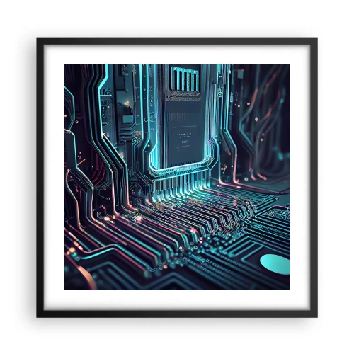 Póster en marco negro - Mi forma de pensar - 50x50 cm