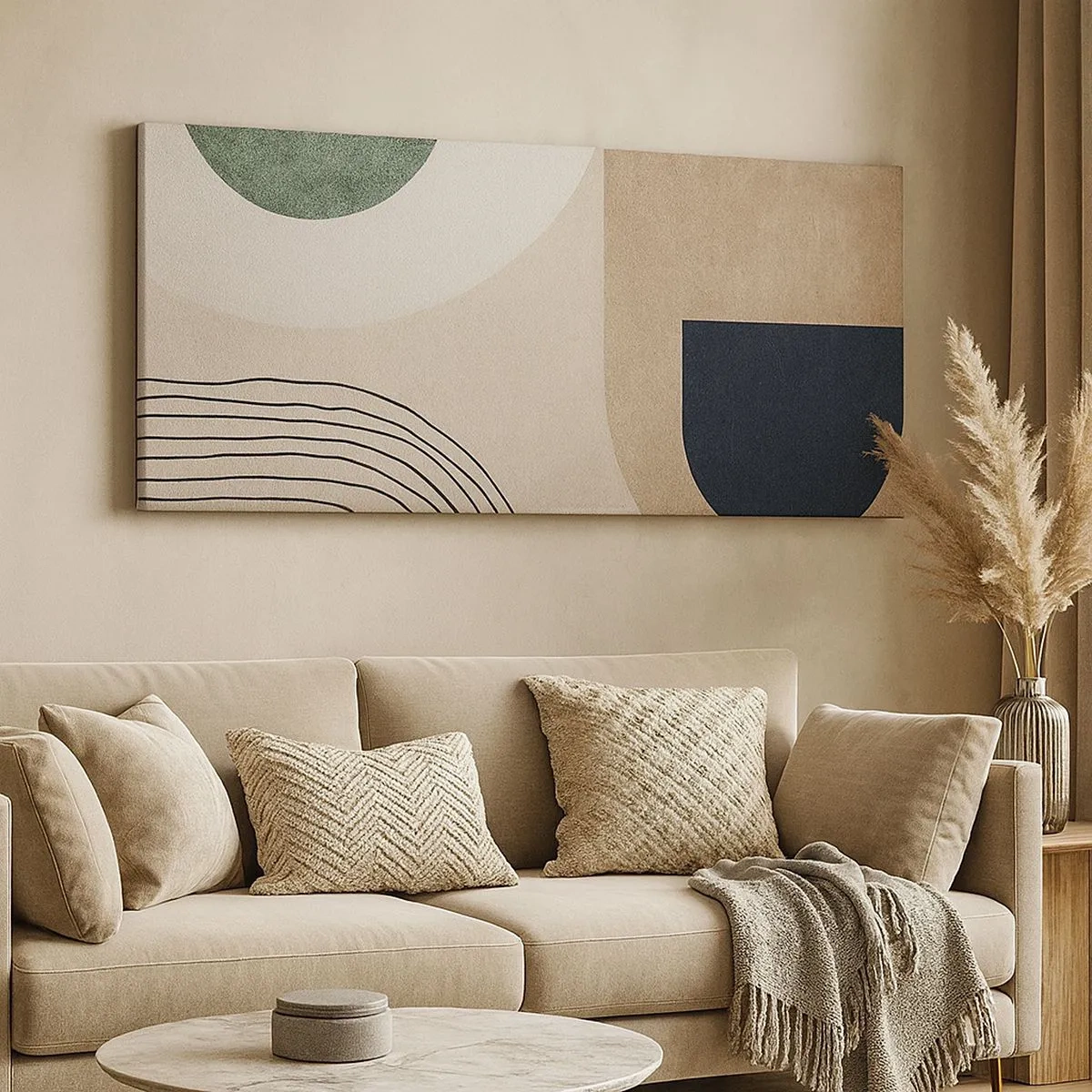 Cuadro sobre lienzo - Impresión de Imagen - La delicadeza de un óvalo - 100x40 cm