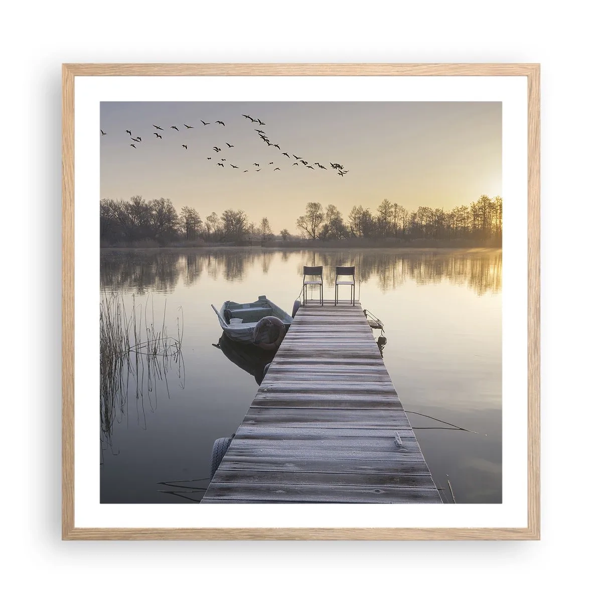 Póster en marco roble claro - Volveré en un rato - 60x60 cm