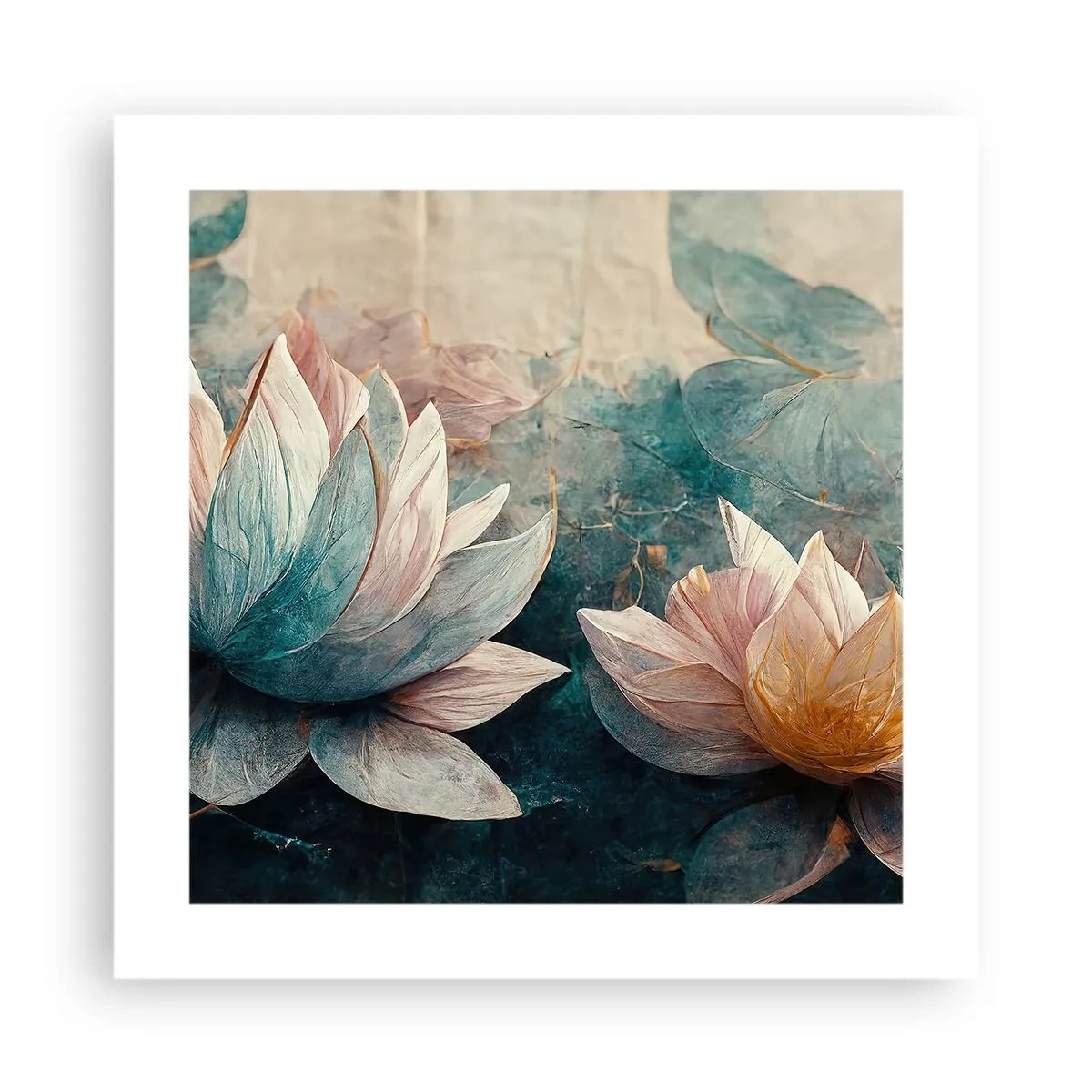 Póster - Estrellas de lago - 40x40 cm