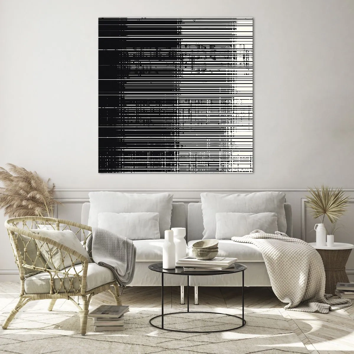 Cuadro sobre vidrio - Impresiones sobre Vidrio - Ondas y vibraciones - 60x60 cm
