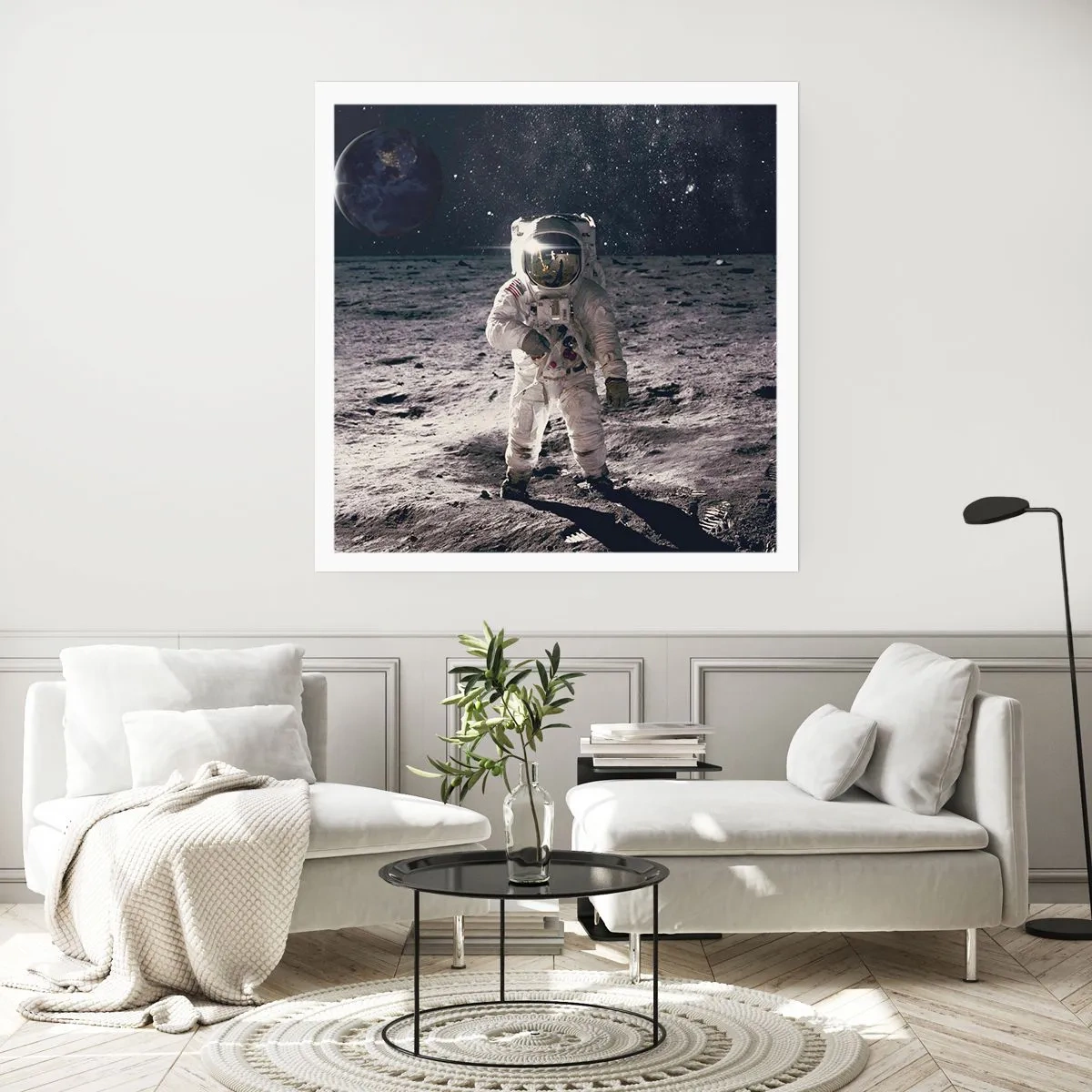 Póster - Saludos desde la Luna - 40x40 cm