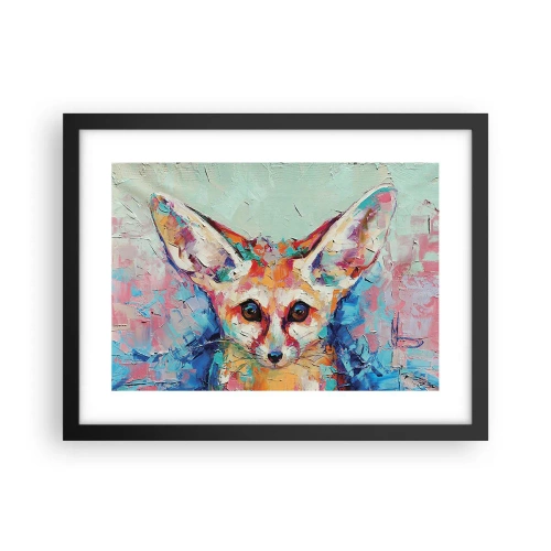 Póster en marco negro - Mirada penetrante - 40x30 cm