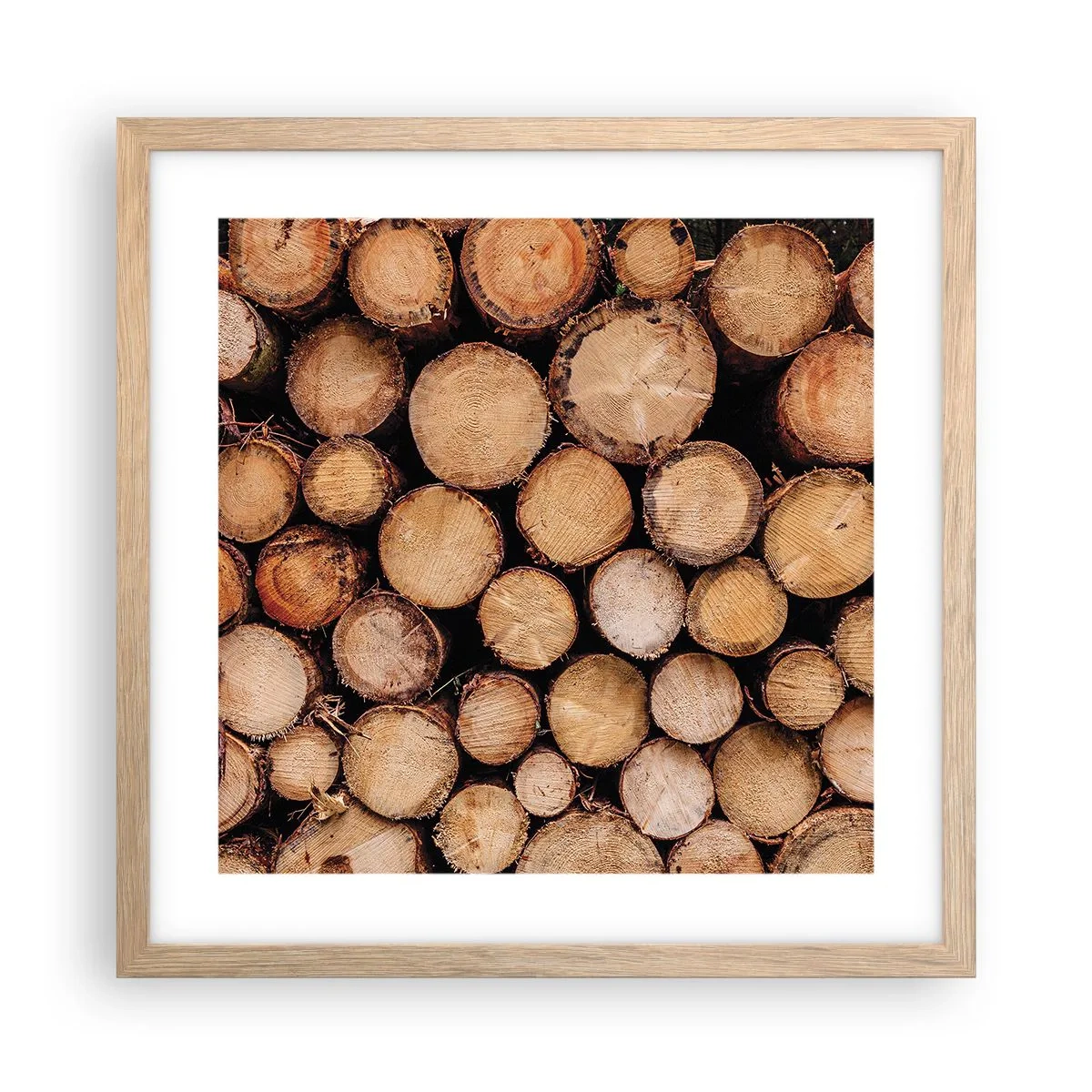 Póster en marco roble claro - Un nuevo comienzo - 40x40 cm