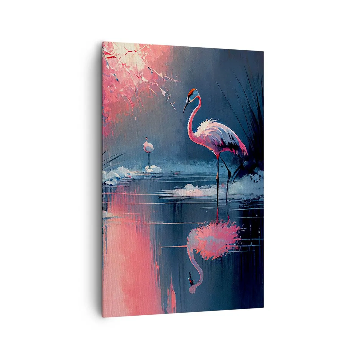 Cuadro sobre lienzo - Impresión de Imagen - Un retiro de aves - 80x120 cm