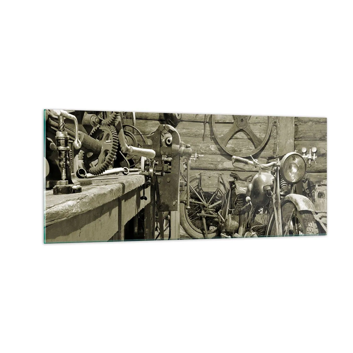 Cuadro sobre vidrio - Impresiones sobre Vidrio - En el trastero del abuelo - 100x40 cm