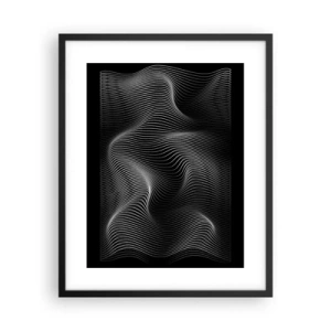 Póster en marco negro - La danza de la luz en el espacio - 40x50 cm