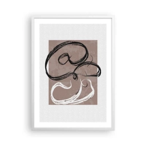 Póster en marco blanco - Composición: la búsqueda de la plenitud - 50x70 cm