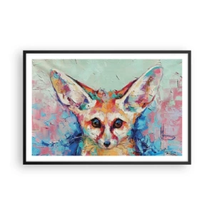 Póster en marco negro - Mirada penetrante - 91x61 cm