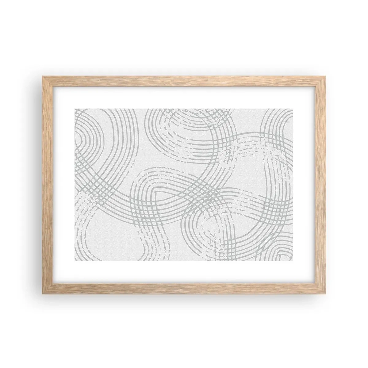 Póster en marco roble claro - No hay camino recto - 40x30 cm