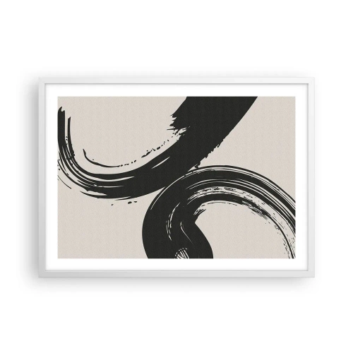 Póster en marco blanco - Barrido y circular - 70x50 cm