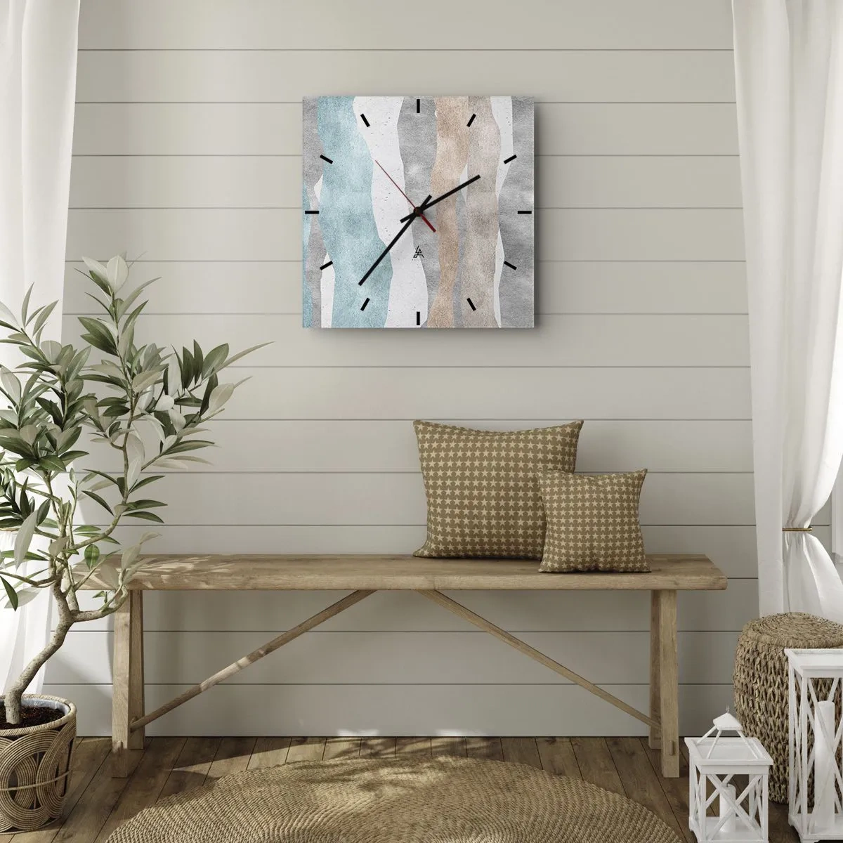 Reloj de pared - Reloj de vidrio - Un estudio de la cercanía - 40x40 cm
