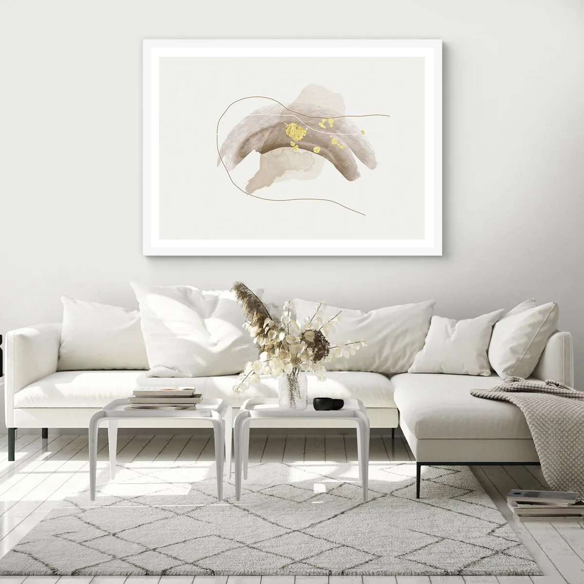 Póster en marco blanco - Encontrado en el espacio - 70x50 cm