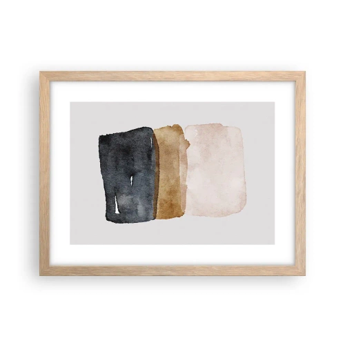 Póster en marco roble claro - Una composición de colores tierra - 40x30 cm