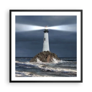 Póster en marco negro - ¡Aquí... aquí... aquí! - 60x60 cm