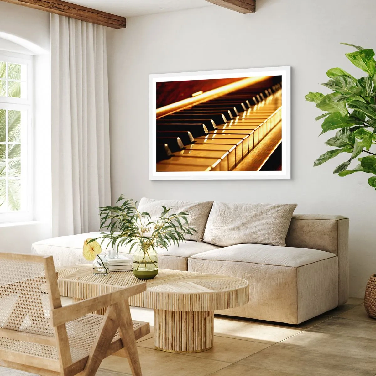 Póster en marco blanco - Posibilidades ilimitadas - 70x50 cm