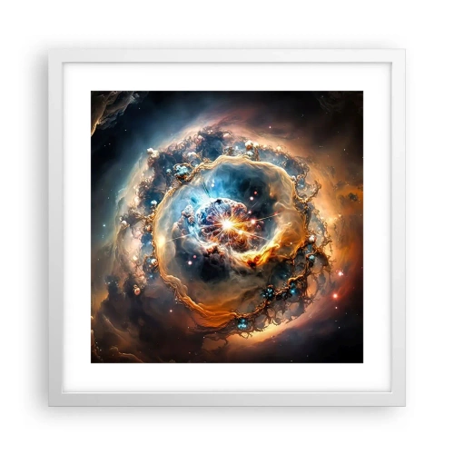 Póster en marco blanco - El inicio de todo - 40x40 cm
