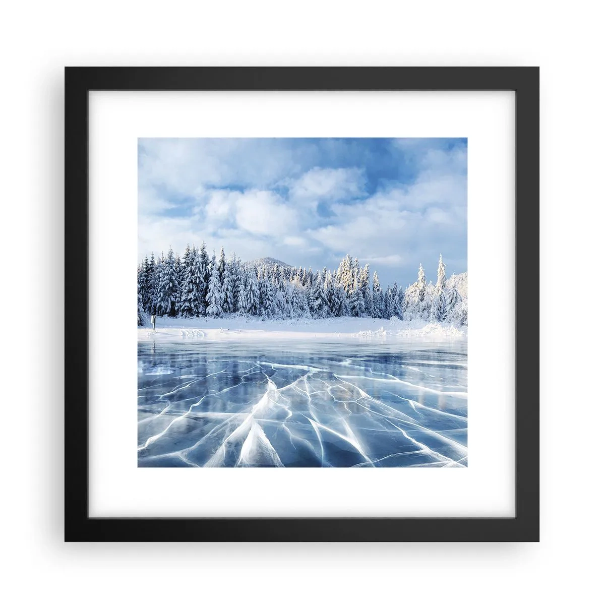Póster en marco negro - Vista deslumbrante y cristalina - 30x30 cm