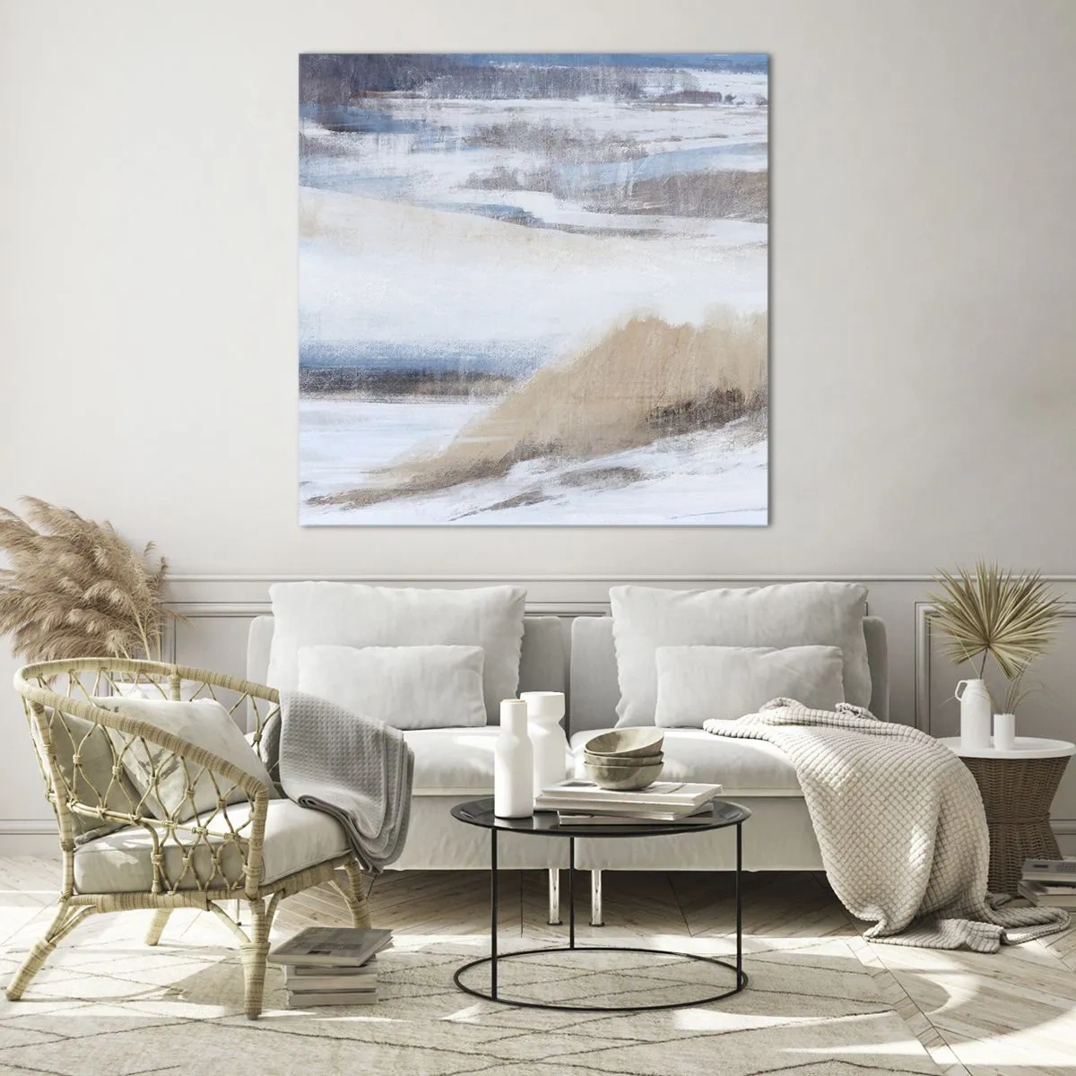 Cuadro sobre vidrio - Impresiones sobre Vidrio - Composición invernal - 70x70 cm