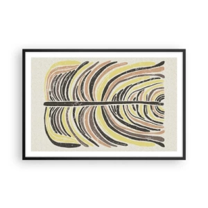 Póster en marco negro - Abstracción vibrante - 91x61 cm