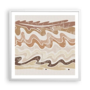 Póster en marco blanco - Buena energía - buenas emociones - 60x60 cm