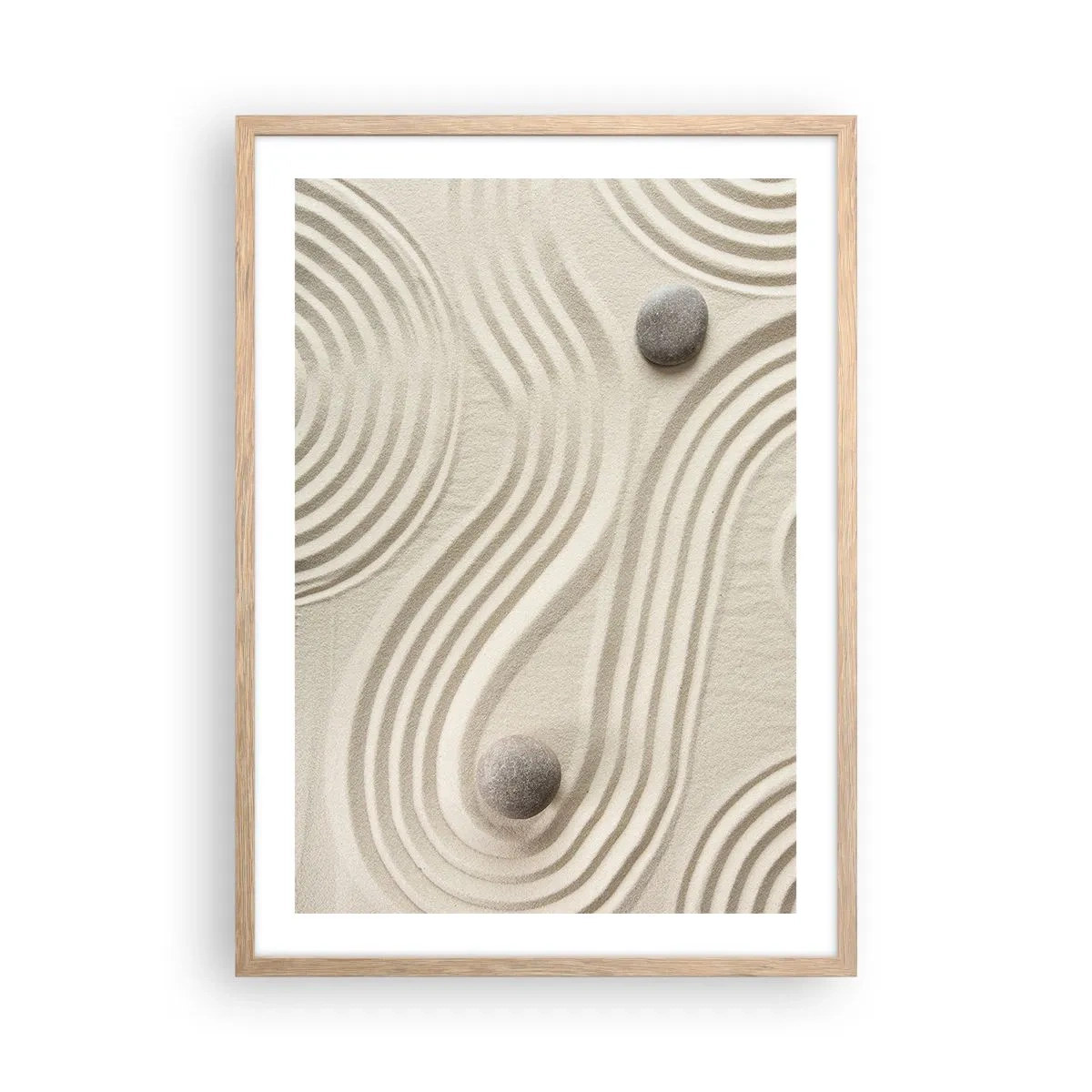 Póster en marco roble claro - Un toque de calidez - 50x70 cm