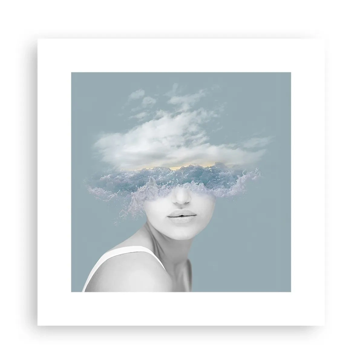 Póster - Con la cabeza en las nubes - 30x30 cm