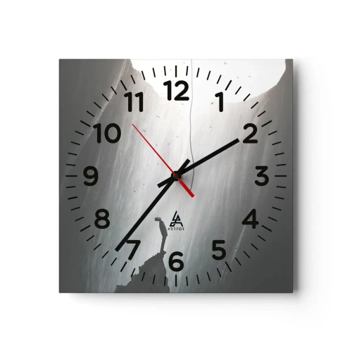 Reloj de pared - Reloj de vidrio - Siempre hay una salida - 40x40 cm