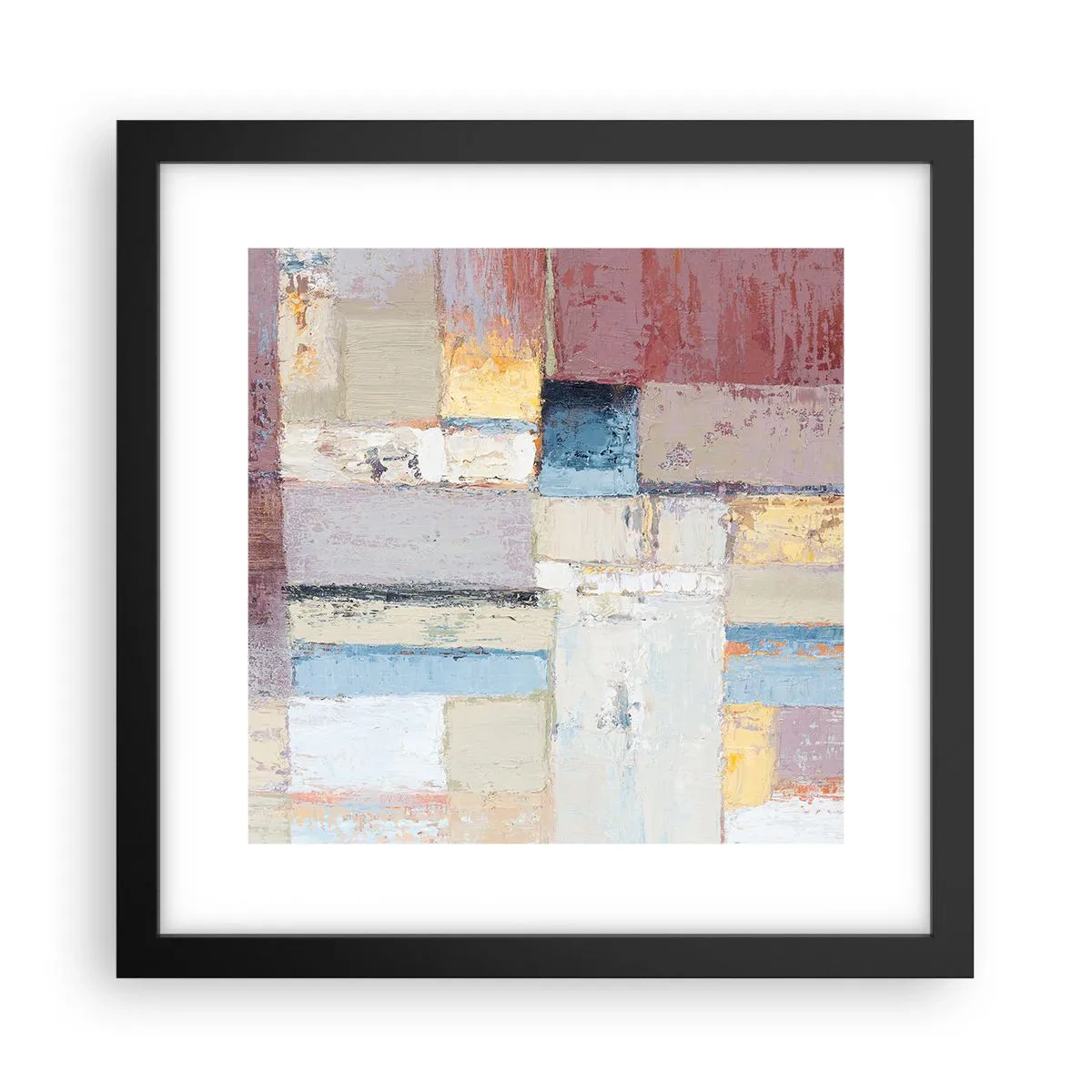 Póster en marco negro - La tranquilidad de la geometría - 30x30 cm