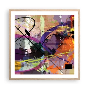 Póster en marco roble claro - Siempre hay más de un camino - 60x60 cm