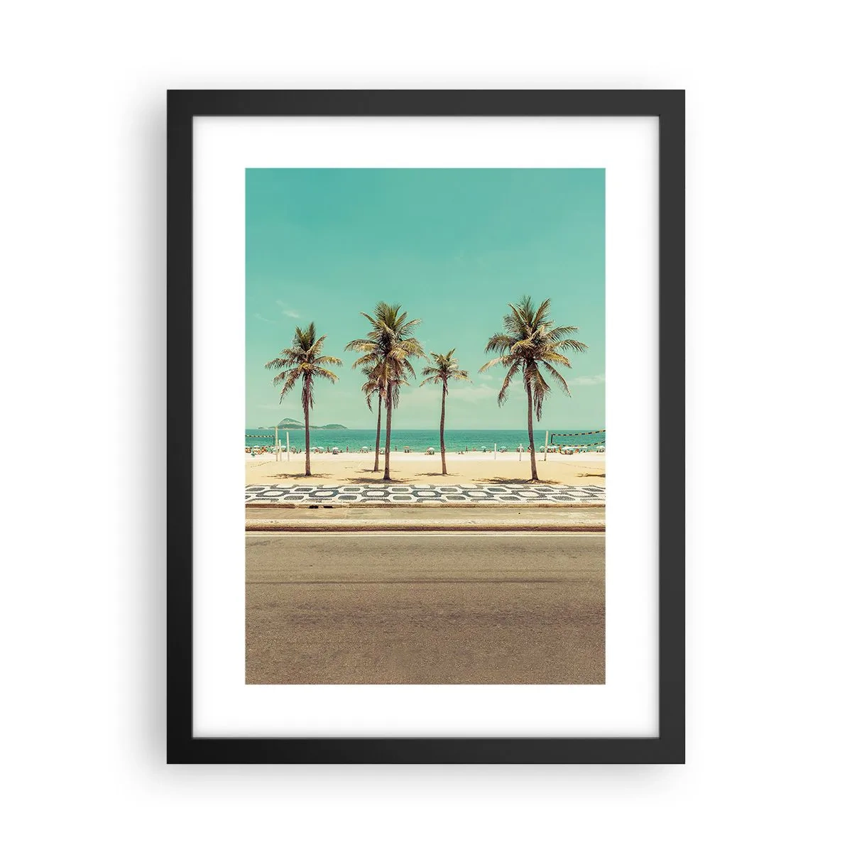 Póster en marco negro - En la playa - 30x40 cm