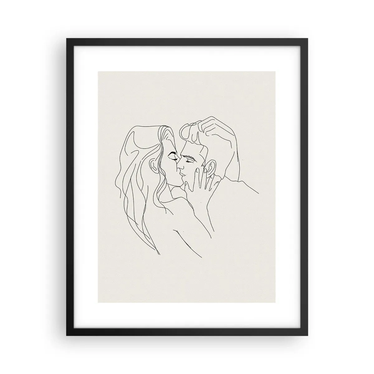 Póster en marco negro - Unión y sentimiento - 40x50 cm